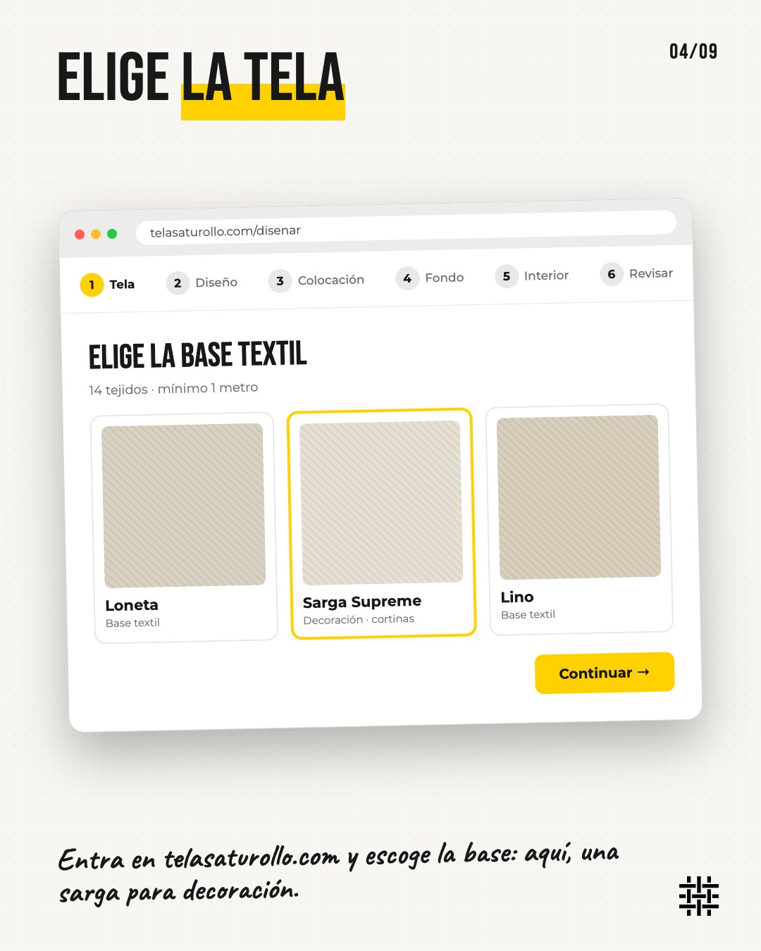 B4 · Elige la tela